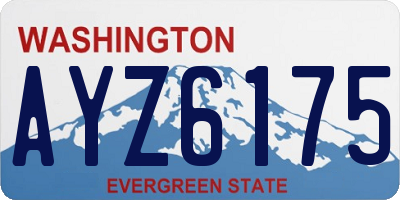 WA license plate AYZ6175