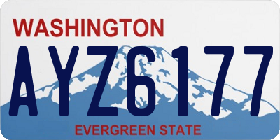 WA license plate AYZ6177