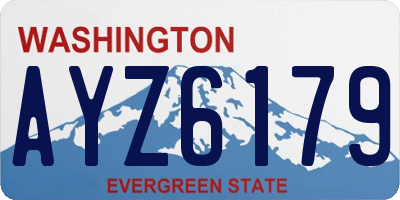 WA license plate AYZ6179