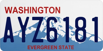 WA license plate AYZ6181