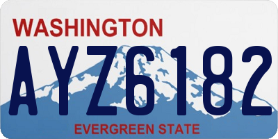 WA license plate AYZ6182