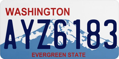 WA license plate AYZ6183