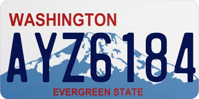 WA license plate AYZ6184