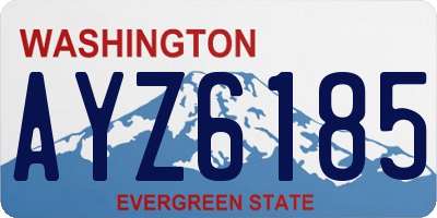 WA license plate AYZ6185