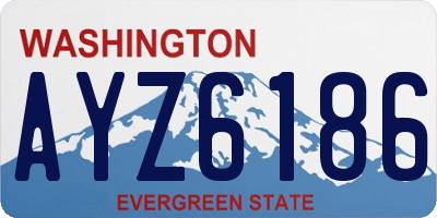 WA license plate AYZ6186