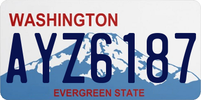 WA license plate AYZ6187