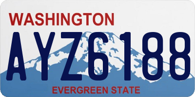 WA license plate AYZ6188