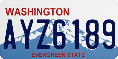 WA license plate AYZ6189