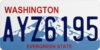 WA license plate AYZ6195