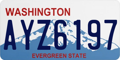 WA license plate AYZ6197