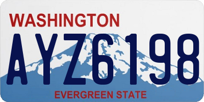 WA license plate AYZ6198