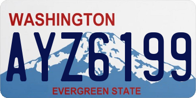 WA license plate AYZ6199