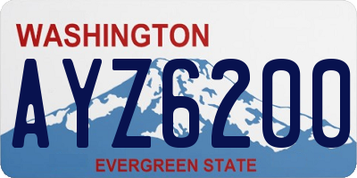 WA license plate AYZ6200