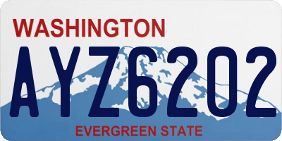 WA license plate AYZ6202