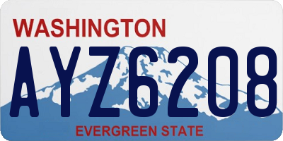 WA license plate AYZ6208