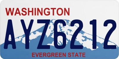 WA license plate AYZ6212