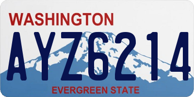 WA license plate AYZ6214