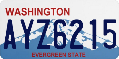 WA license plate AYZ6215