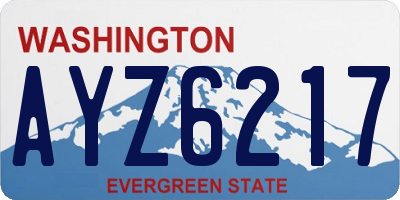 WA license plate AYZ6217