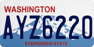 WA license plate AYZ6220