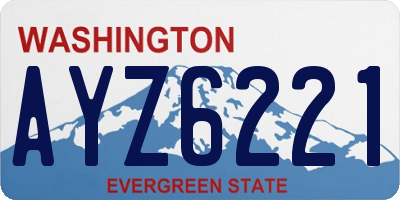 WA license plate AYZ6221