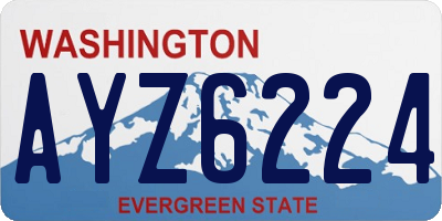 WA license plate AYZ6224