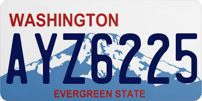 WA license plate AYZ6225