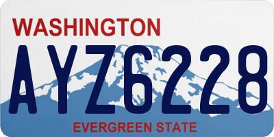 WA license plate AYZ6228