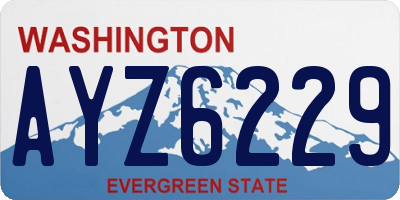 WA license plate AYZ6229