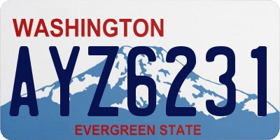 WA license plate AYZ6231