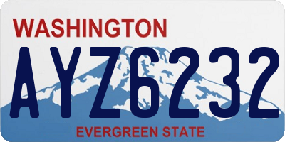 WA license plate AYZ6232