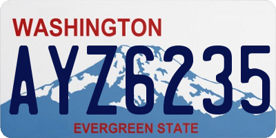 WA license plate AYZ6235