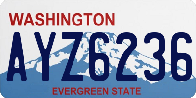 WA license plate AYZ6236