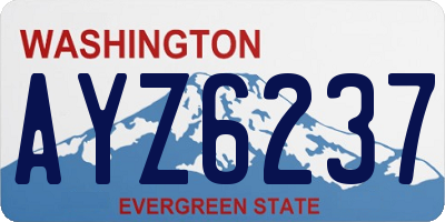 WA license plate AYZ6237