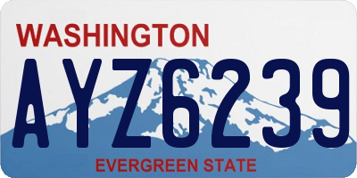 WA license plate AYZ6239