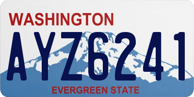 WA license plate AYZ6241