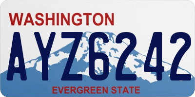 WA license plate AYZ6242