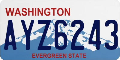 WA license plate AYZ6243