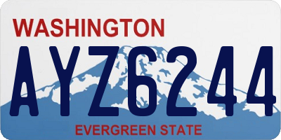 WA license plate AYZ6244