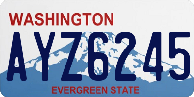 WA license plate AYZ6245