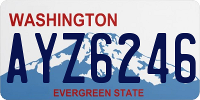 WA license plate AYZ6246