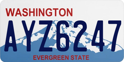 WA license plate AYZ6247