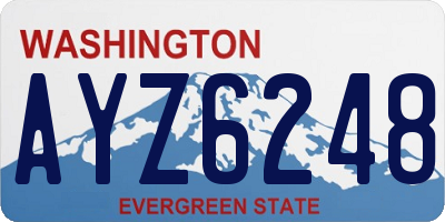 WA license plate AYZ6248