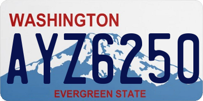 WA license plate AYZ6250