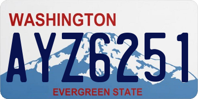 WA license plate AYZ6251