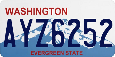 WA license plate AYZ6252