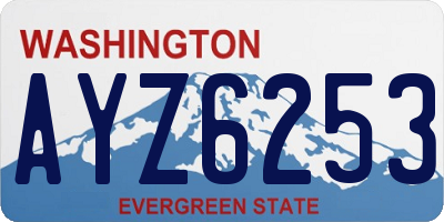 WA license plate AYZ6253