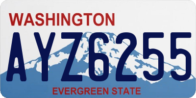 WA license plate AYZ6255