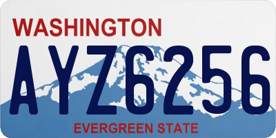 WA license plate AYZ6256