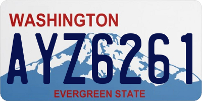 WA license plate AYZ6261